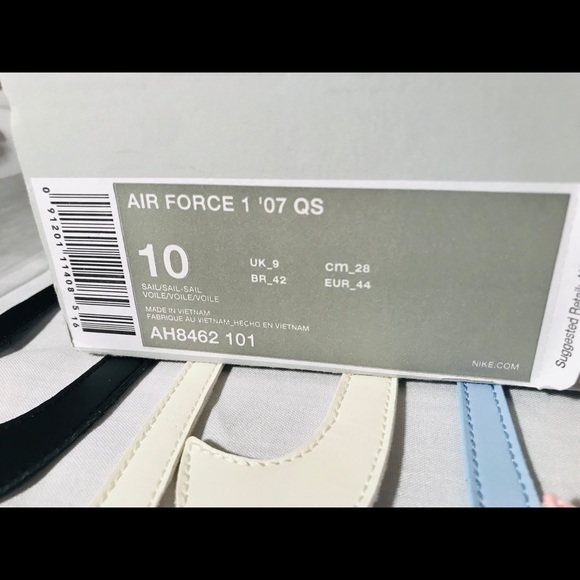 Nike af1 All star swoosh pack sail/sail size 10 - Picture 6 of 7